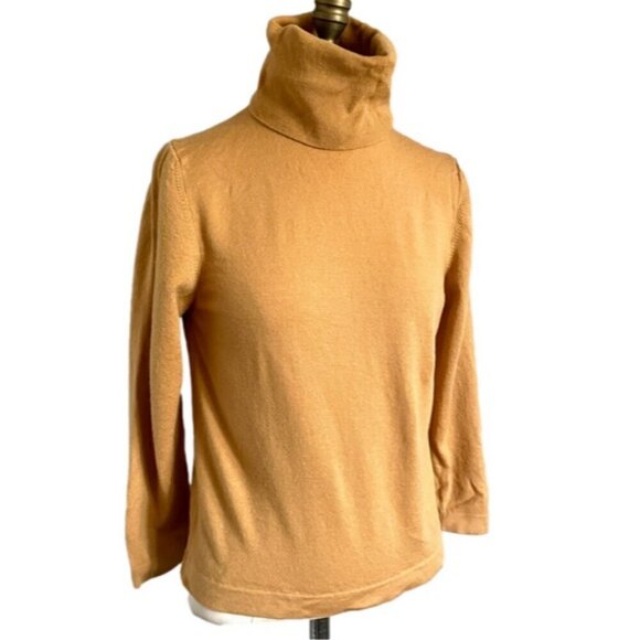 Vintage Geiger Camel Turtleneck Wool Sweater - S/M 🇮🇹 - Picture 3 of 9